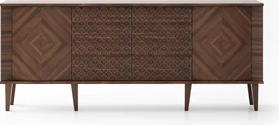 Immagine prodotto di Elegante console in legno marrone dal design senza tempo