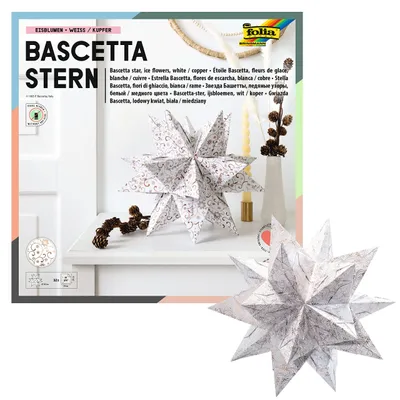 Immagine prodotto di foglietto pieghevole Bascetta star, bianco / stampato
