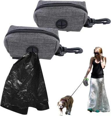 Produktbild von Universal hundekotbeutel-Entleergerät mit Reißverschluss und grauer Farbe für alle Hundeleinen