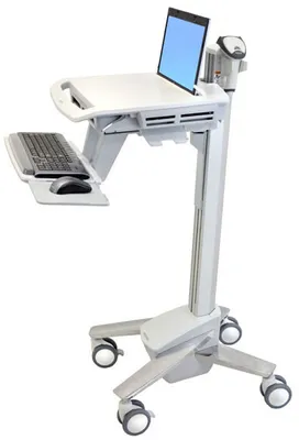 Obrázek produktu pro Ergotron StyleView EMR Laptop Cart, SV40, Multimediální vozík, Hliník, Šedá, Bílá, Hliník, Plast, Laptop, 8,2 kg, 43,9 cm (17.3")