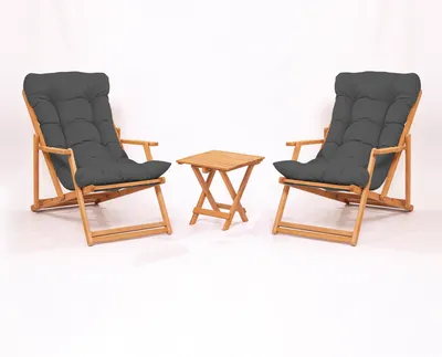 Produktbild von Skye Decor, My007 - Grey, Gartenmöbel-Sets, Gartentisch- und Stuhlset (3-teilig), Grau, Holz, 40 x 40 x 40 cm