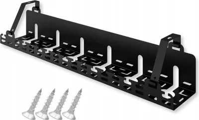 Produktbild von Organizer Abnehmbarer Kabelhalter für den Schreibtisch 60 cm Metall Schwarz