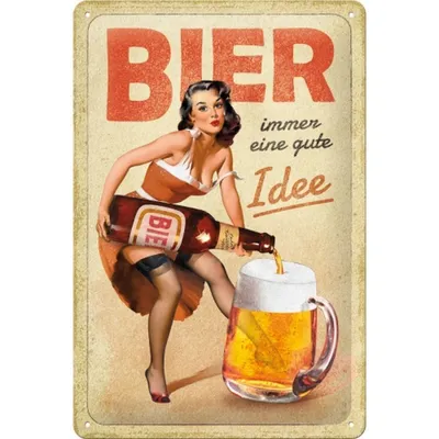 Produktbild von Nostalgic-Art - Blechschild 20 x 30cm - Bier - Immer eine gute Idee - Special Edition