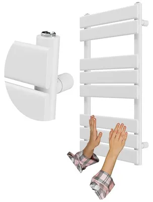 Immagine prodotto di Granitan - Radiatore da bagno - Scaldasalviette - 80x50 cm - Bianco - Scaldasalviette - OSLO