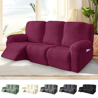 Productafbeelding van Solidchoice - 8-delige Hoes voor Relaxstoelen met Stretch en Wasbare Functie