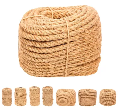 Image de Corde en jute naturelle, 12 mm x 50 mètres