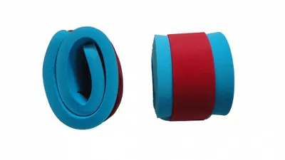 Produktbild von Schwimmbänder Armschwimmer Beinschwimmer300x80x38mm Blau/Klettband Rot
