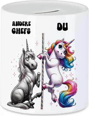 Produktbild von Andere Chefs Du Einhorn Spardose Chef Humorvoll Arbeit Kollegen Geschenk