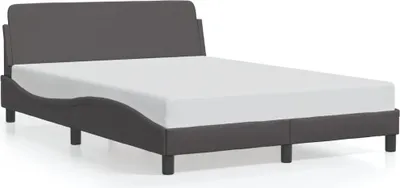 Image de vidaXL Cadre de lit "Dover" Gris 140x190 cm Similicuir