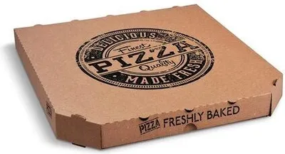 Produktbild von 100x Pizzakarton aus Mikrowellpappe mit neutralem Motiv 33 x 33 x 3 cm