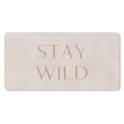 Produktbild von MuchoWow® Mauspad Mousepad Zitate - Text - Wild bleiben 60x30 cm - Mousepads - Maus Mat - Pad - Mausunterlage - Nachhaltig