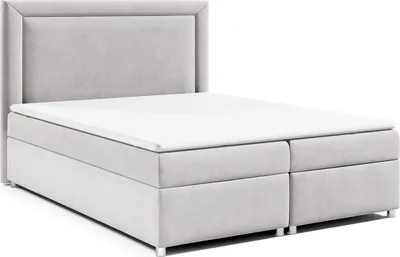 Produktbild von Best for Home Boxspringbett mit Bettkasten Trinity K-3 Bonellfederkern inkl. Topper, mit Lieferung, Aufbau & Entsorgung 160x200-Silber