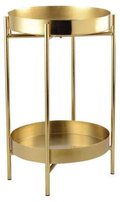 Produktbild von Goldfarbener Serviertisch 32 x 32 x 50 cm