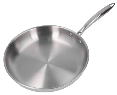 Produktbild von Bratpfanne aus Edelstahl, antihaftbeschichtet, Küchenpfanne mit verdicktem Griff, geeignet für alle Herde, 22 cm