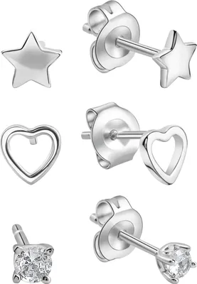 Produktbild von F Ohrstecker 925/- Sterling Silber weiß Zirkonia weiß 360221952-1