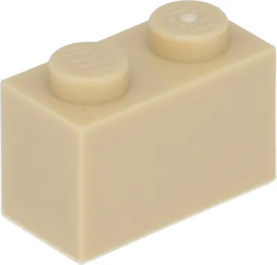 Produktbild von LEGO: 100x Stein 1x2 in 'Tan'