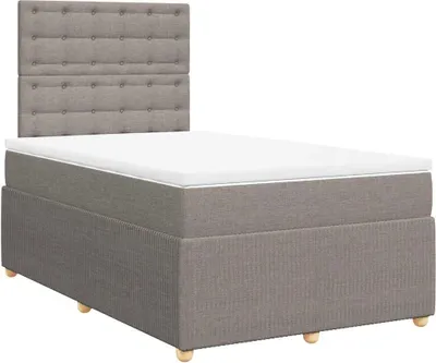 Immagine prodotto di vidaXL Letto a molle con materasso Taupe 120x190 cm in tessuto