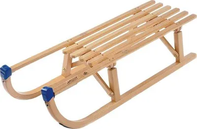 Productafbeelding van Famanu Opvouwbare houten slee 100 cm - Ideaal voor jong en oud