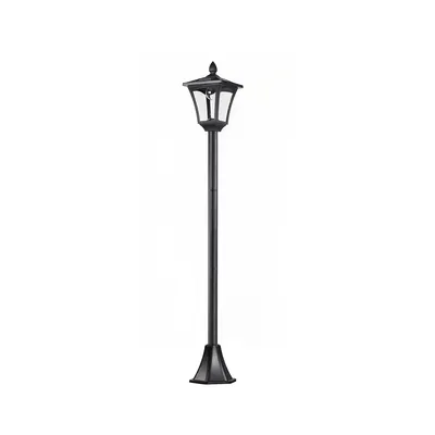 Produktbild von LED Solar Gartenlaterne mit Lichtsensor 30 Lumen Erdspieß Stehleuchte Solarlampe für Garten Balkon 18x18x160cm Schwarz