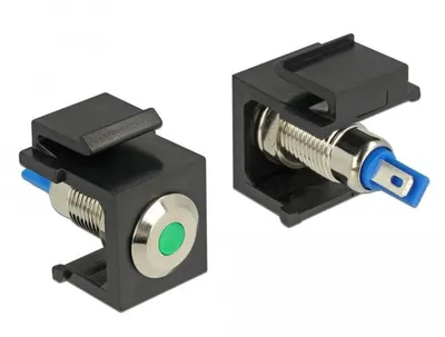 Produktbild von DeLOCK Keystone LED Grün 6 V flach bk