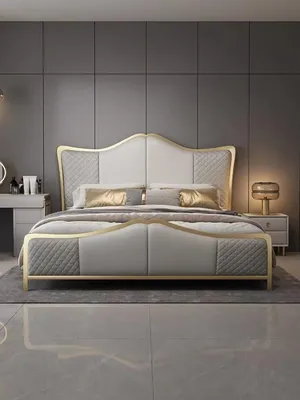 Produktbild von Schlafzimmer Set Designer Luxus Gruppe Garnitur Bett 2x Nachttisch 3 tlg Neu