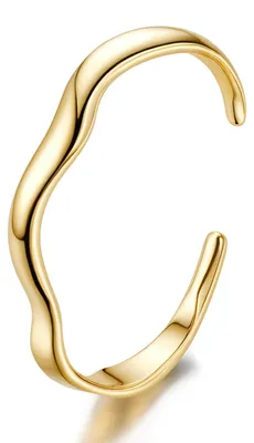 Produktbild von Armband Armreif Manschettenarmband - Verstellbar - Edelstahl - Goldfarben - Für Damen