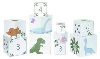 Produktbild von Jabadabado Stapelturm-Bausteine – Dino 1–10