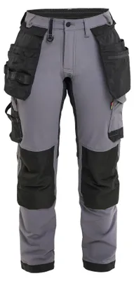 Produktbild von Blakläder Damen Handwerker Arbeitshose 4-Wege-Stretch 7121, Farbe:Mittelgrau/Schwarz, Größe:D25