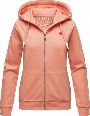 Produktbild von Navahoo Damen Hoodie Sweatjacke Kapuzen Jacke Sweater Pullover Cremetörtchen Apricot Gr: 34 - XS
