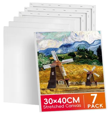 Immagine prodotto di Omgoods - Set di 7 tele per pittura, dimensioni 30 x 40 cm, adatte per acrilico e olio