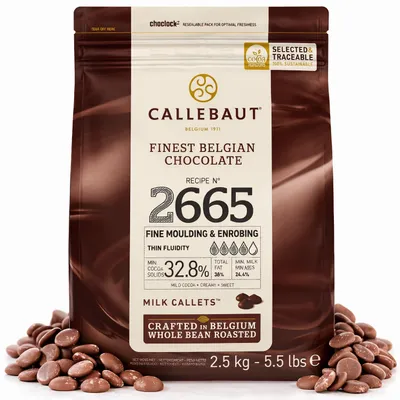 Produktbild von CALLEBAUT Receipe No. 2665 - Kuvertüre Callets, Vollmich Schokolade, 32,8% Kakao 2,5kg