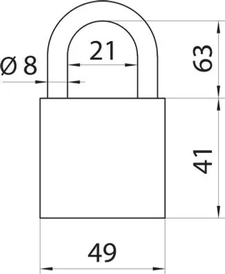 Zdjęcie produktu dla Kłódka ABUS 70/45/HB65 z wydłużoną szeklą, czarna