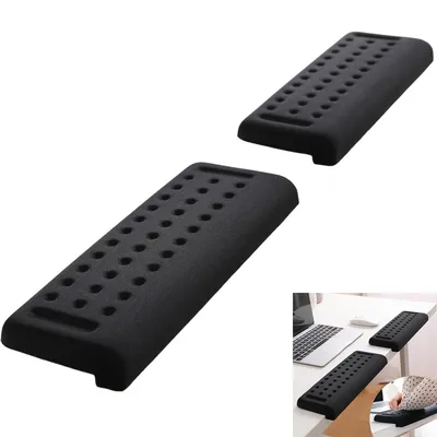 Produktbild von L-förmiges Schreibtisch-Handgelenk-Set 2-teilig – Tastatur & Maus Handgelenkauflage, Komfortable Unterstützung, Rutschfest, 30×10cm