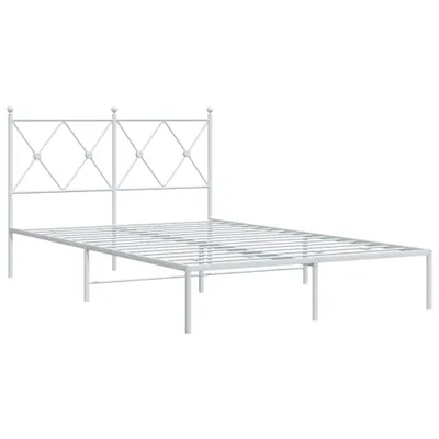 Obrázek produktu pro Kovový rám postele s čelem bílý 120 x 200 cm