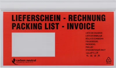 Immagine prodotto di UNIPACK Dokumententasche V722182 DL 70my rt/sw 500 St./Pack.