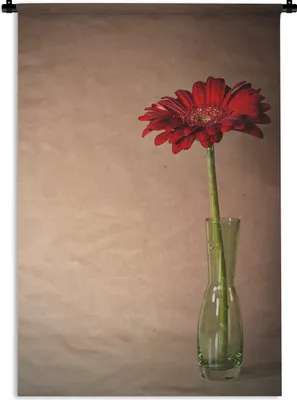 Produktbild von MuchoWow® Wandteppich Wandbehang Blume - Vase - Stilleben 90x135 cm Tapisserie Dekoration Wandtuch - Baumwolle - Wandskulptur