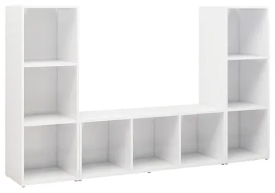 Obrázek produktu pro vidaXL TV skříňky 3 ks. Bílé 107x35x37 cm odvozené dřevo výrobek