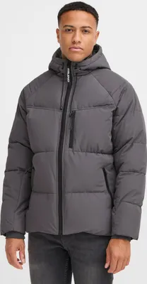 Produktbild von Blend BHMkars Herren Steppjacke Winterjacke Jacke mit Kapuze hohem Kragen Brusttasche Reißverschlusstaschen Label-Details Regular fit