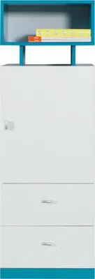 Produktbild von Masseno Buchregal ENNA für Wohnzimmer Büro oder Lesezimmer 45x40x135 cm, Weiß