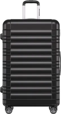 Produktbild von TRVLMORE Kofferset 3-teilig, 38L Handgepäck + 70L und 110L Aufgabegepäck, leichte Hartschalen-Trolley-Koffer mit Zahlenschloss, Schwarz – Reisekoffer-Set mit 360-Grad-Rollen, stapelbar