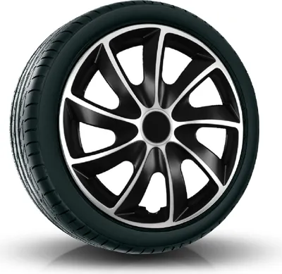Produktbild von Radkappen Radzierblenden (4Stück) 17 Zoll silber/schwarz QUAD Z458762