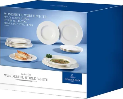 Produktbild von Villeroy & Boch Wonderful World White Tellerset 12tlg