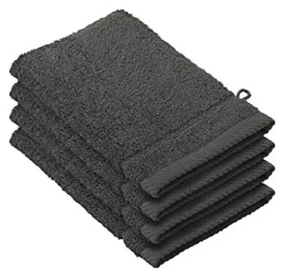 Image de lavettes Stephanie15 x 21 cm coton noir 4 pièces