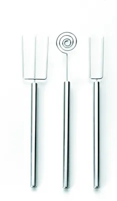 Immagine prodotto di Set di 3 utensili per praline di cioccolato Ibili-Flexible, acciaio inossidabile, 20 cm, argento