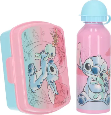 Obrázok produktu pre Obedový balíček Lilo & Stitch - praktická súprava s obedovým boxom a fľašou na vodu pre deti
