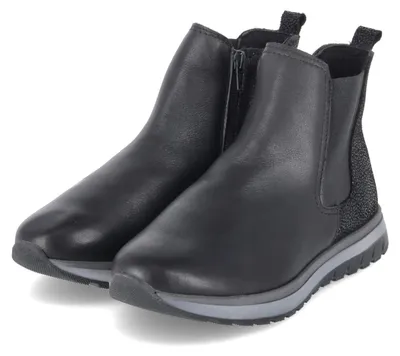 Productafbeelding van Beliana dames Chelsea boots, model VIVIAN 03, zwart, glad leer, maat: 37