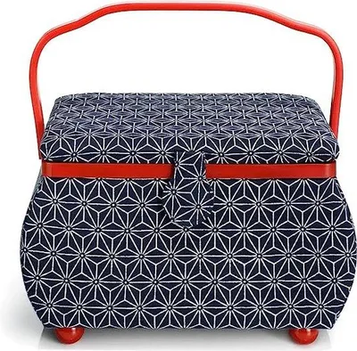 Produktbild von Famanu Nähbox mit Kunststoffeinsatz und 7 Fächern - Antikes Design