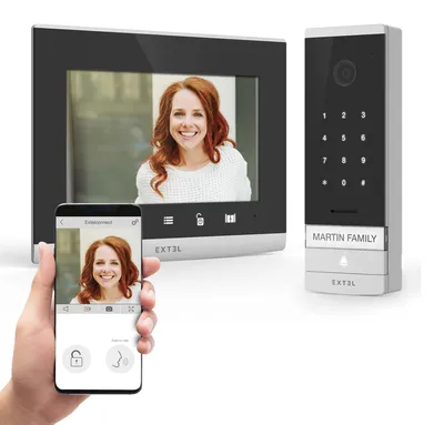 Produktbild von Verkabeltes und verbundenes Bildtelefon mit integriertem Digicode - Extel Code Connect - 720320.