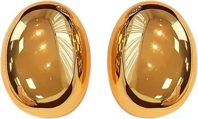 Produktbild von Retro Oval Ohrringe in Gold – Stilvoll und Elegant KP29333