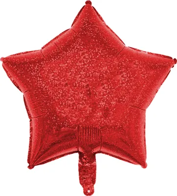 Produktbild von Folienballon Stern, Rot (glitzernd), ca. 45 cm